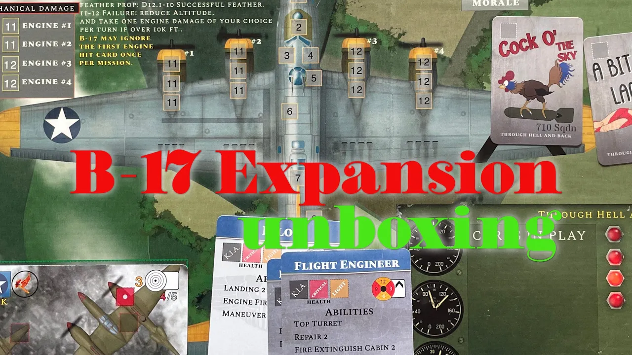 WW2 Solo Wargame B-17 Expansion unboxing for Through Hell and Back