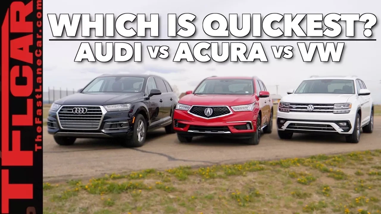 Will 2.0L Turbos Rule the World? 2018 Audi Q7 vs Acura MDX vs VW Atlas Drag Race