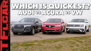 Will 2.0L Turbos Rule the World? 2018 Audi Q7 vs Acura MDX vs VW Atlas Drag Race