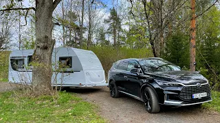 Test: BYD Tang trekker Knaus-campingvogn