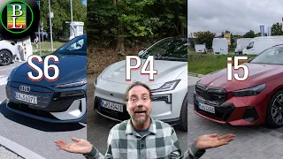 Audi S6 E-tron vs Polestar 4 DM vs BMW i5 M60 – The Ultimate Electric Sportback Comparison!