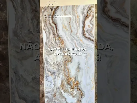 Revestimento Marmorizado Brilhante Champion 120x240cm Mármore Fácil by Cantinho da Aline