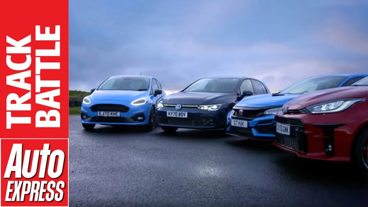 Toyota GR Yaris vs Ford Fiesta ST Edition vs Honda Civic Type R vs VW Golf GTI: Hot Hatch Shootout