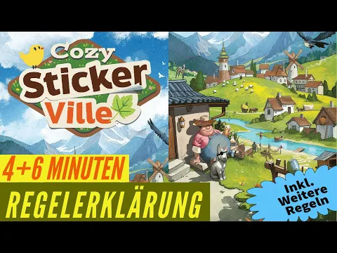 Cozy Stickerville Regeln Anleitung Regelvideo Brettspiel Familienspiele Nominiert Spiel des Jahres