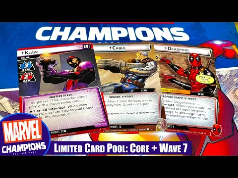 MARVEL CHAMPIONS | Limited Card Pool Playthrough with DEADPOOL & CABLE vs EXPERT KLAW