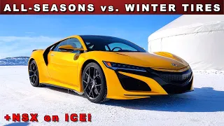 Winter Tire vs. All-Season Tire: We TEST Side-by-Side in Harsh Conditions! (Also we drive an NSX!)