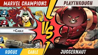 Cable & Rogue Vs Juggernaut 🔥They do so much damage together | Marvel Champions Playthrough