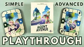 Agent Avenue Board Game Teach & Playthrough, Simple & Advanced Mode
