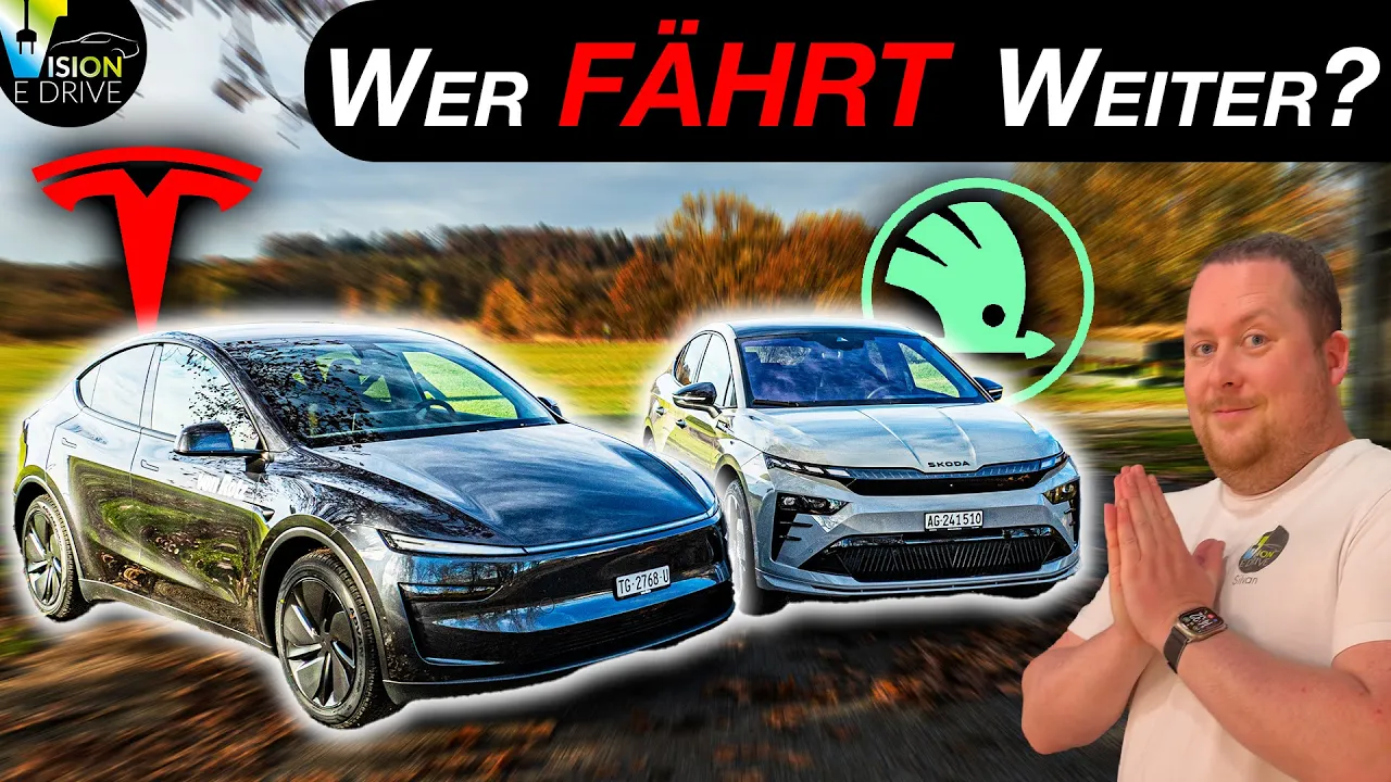 Schlägt der Tesla im Winter zurück? SKODA Enyaq Coupé RS vs. TESLA Model Y Long Range - Die Revanche