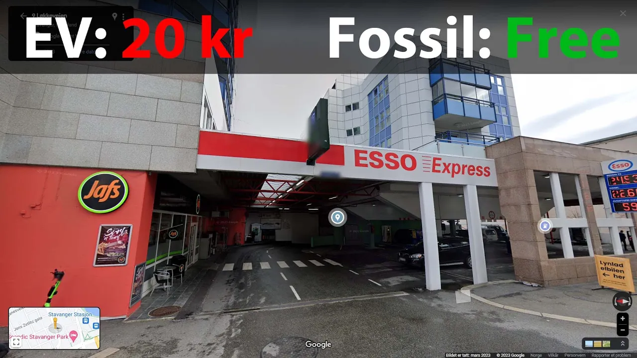 EVs get worse treatment at Esso Express in Stavanger