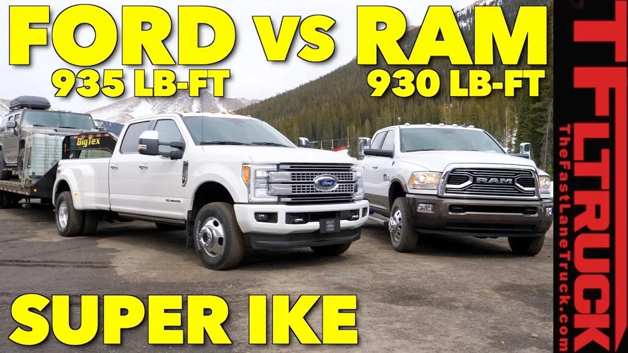 2018 Ram 3500 HD vs Ford F350 vs World's Toughest XXL Towing Test!