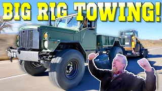 Surprise! Old Military Trucks Are Really GREAT At Towing Heavy Loads!