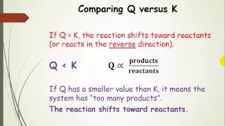 Reaction Quotient Q- Lecture and Example (Pt. 7) Reaction Quotient Q- Lecture and Example (Pt. 7)