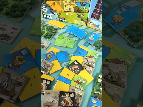 Unboxing Kingdomino, Build Your First Tiny Kingdom! #boardgameshorts