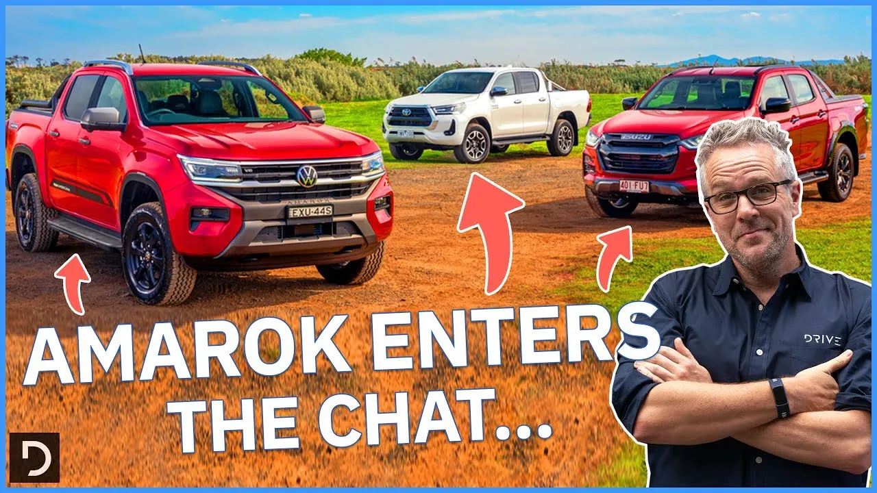 Amarok Enters The Chat! | 2023 Volkswagen Amarok v Toyota Hilux v Isuzu D-MAX | Drive.com.au