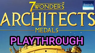 7 Wonders Architects Board Game | Medals Expansion | Playthrough - Rome vs. Ur (Game 1)