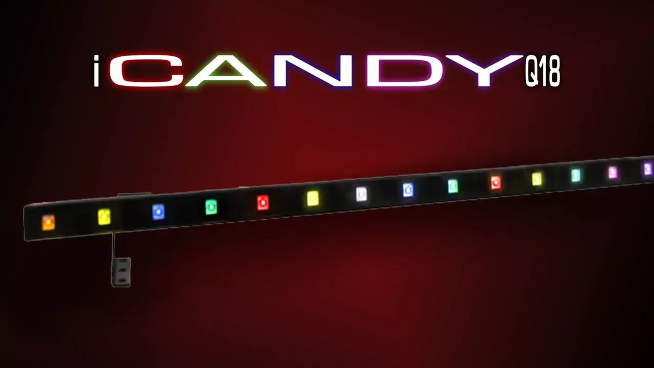 Product video thumbnail for Mega Lite iCandy Q18 RGBW IP65 LED Linear Bar Light