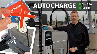 Jag provar AutoCharge hos Elmacken – tekniken för att ladda elbilen utan appar eller laddkort