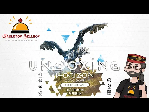 Unboxing the Stormbird expansion for Horizon Zero Dawn the Board Game