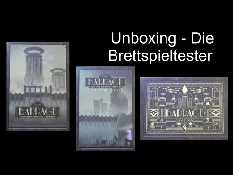 Unboxing - BARRAGE von Cranio Creations - mit Erweiterung und 3D Map - Brettspiel