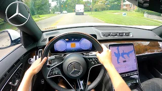 $115K LUXURY -- 2021 Mercedes-Benz S-Class S500 // POV Review & Test Drive (3D Binaural Audio)