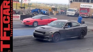 Dodge Charger Hellcat vs Camaro vs Sport Bike Performance Review at Bandimere Speedway