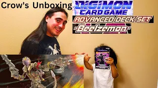 Crow's unboxing Digimon card game Advanced deck set Beelzemon ST14