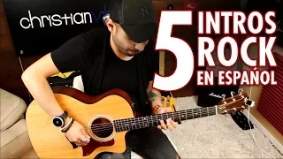 5 Intros Rock en Español | Guitarra Acústica | Cover Christianvib