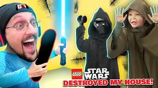 Star Wars Destroyed MY HOUSE! I know How to Defeat Kylo Ren! (LEGO The Skywalker Saga w/ Baby Jedi)