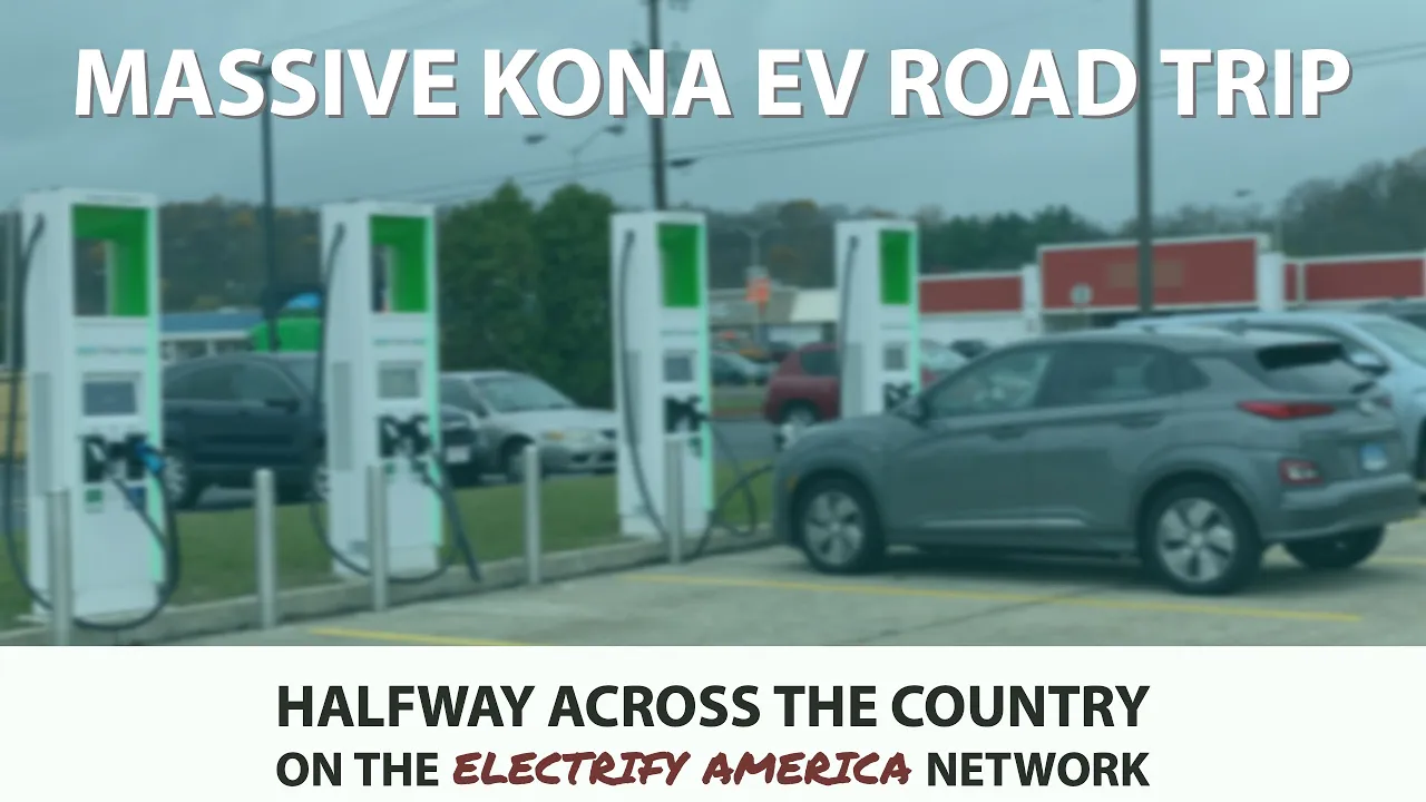 Kona EV | Halfway across USA on Electrify America | The rollout is huge!