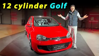 Bentley 12-cylinder in a Golf GTI! Peak crazy or peak German engineering? VW Golf GTI W12-650 tour