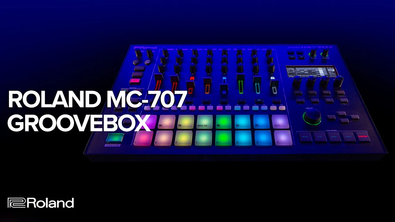 Product video thumbnail for Roland MC-707 Groovebox Sequencer