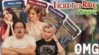 We played the new LEGENDARY CARDS in Ticket to Ride: Europe! - One More Game