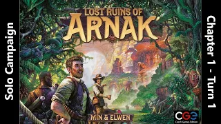 The Lost Ruins of Arnak - Solo Campaign - Chapter 1 - Turn 1