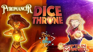 DICE THRONE | Pyromancer VS. Captain Marvel
