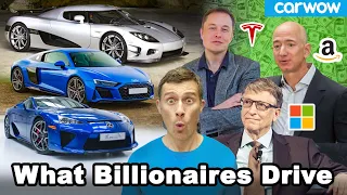 The cars Musk, Bezos, Gates & other 20 richest people drive!
