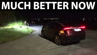 Nissan Ariya Evolve LED Matrix headlights test