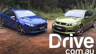 Ford Falcon XR8 v HSV Clubsport 2015 Comparison | Drive.com.au
