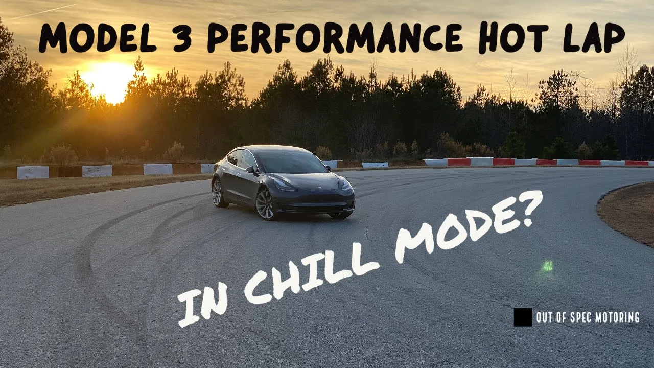 Ripping a Model 3 Performance in Chill Mode (One Lap)