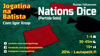 Nations Dice (Solo): partida completa passo a passo e em português