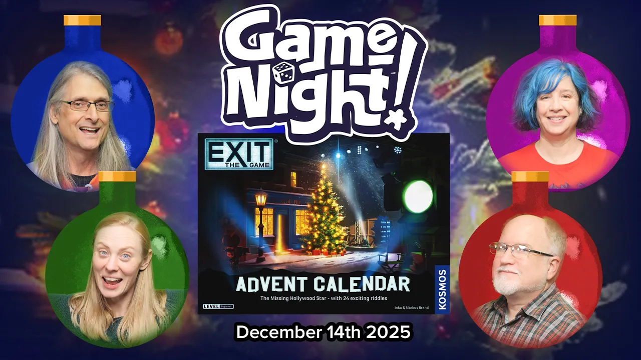 GameNight! 24 Days of Christmas Day 14 - Exit: The Game Advent Calendar - The Missing Hollywood Star