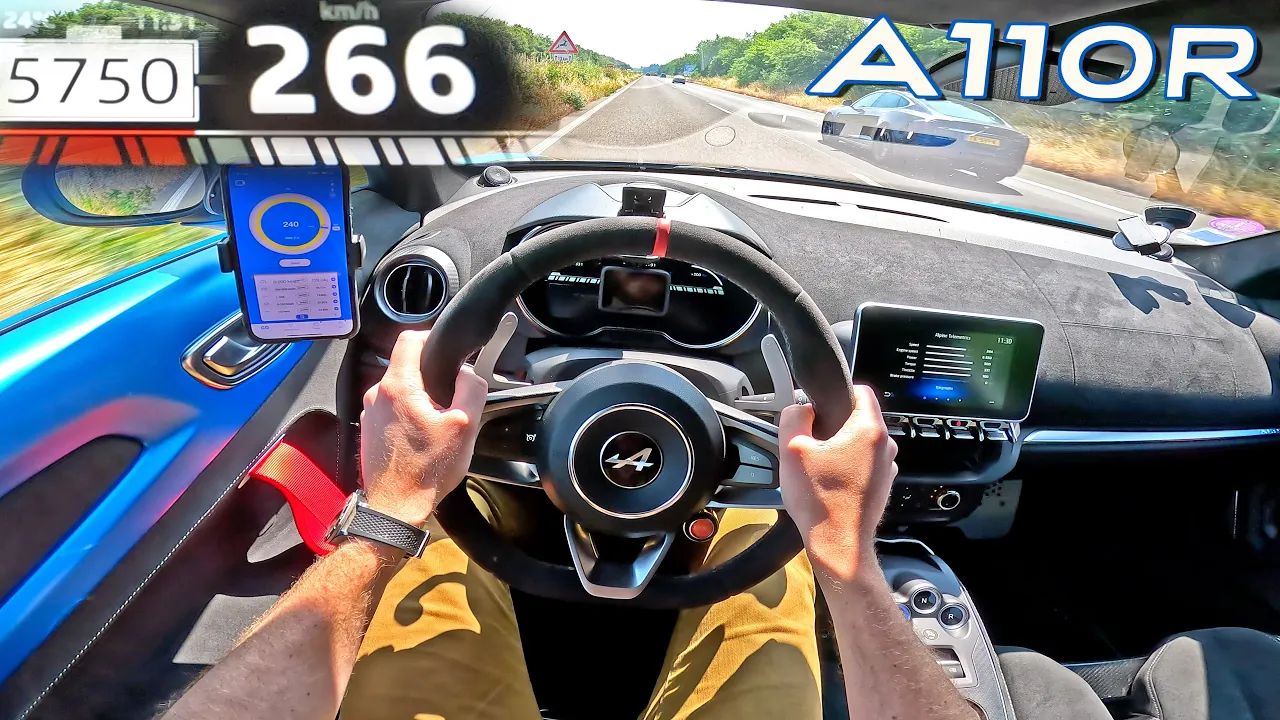 ALPINE A110R on AUTOBAHN [NO SPEED LIMIT]