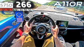 ALPINE A110R on AUTOBAHN [NO SPEED LIMIT]
