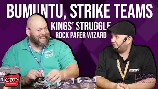 Bumuntu, Hero Clix Strike Teams, Kings' Struggle Rock Paper Wizard by Wizkids at PAX Unplugged 2018