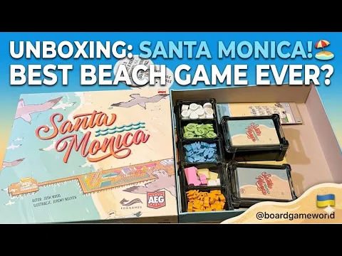 SANTA MONICA board game unboxing @boardgameworld