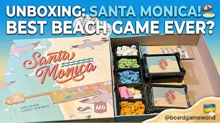 SANTA MONICA board game unboxing @boardgameworld