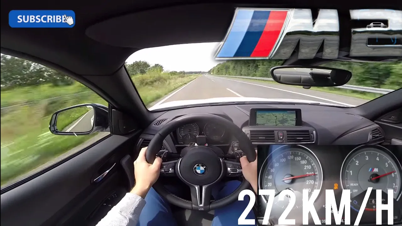 BMW M2 Acceleration & Top Speed Autobahn POV 272 km/h - M Performance Exhaust Sound