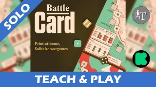 Tutorial & Solo Playthrough PREVIEW of Battle Card - Solo Board Game
