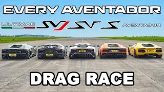 EVERY Lamborghini Aventador DRAG RACE