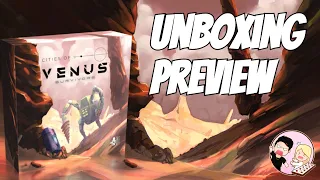Unboxing Cities Of Venus: Survivors - Dice Manipulation/Tile Laying Board Game | Tin Robot Games
